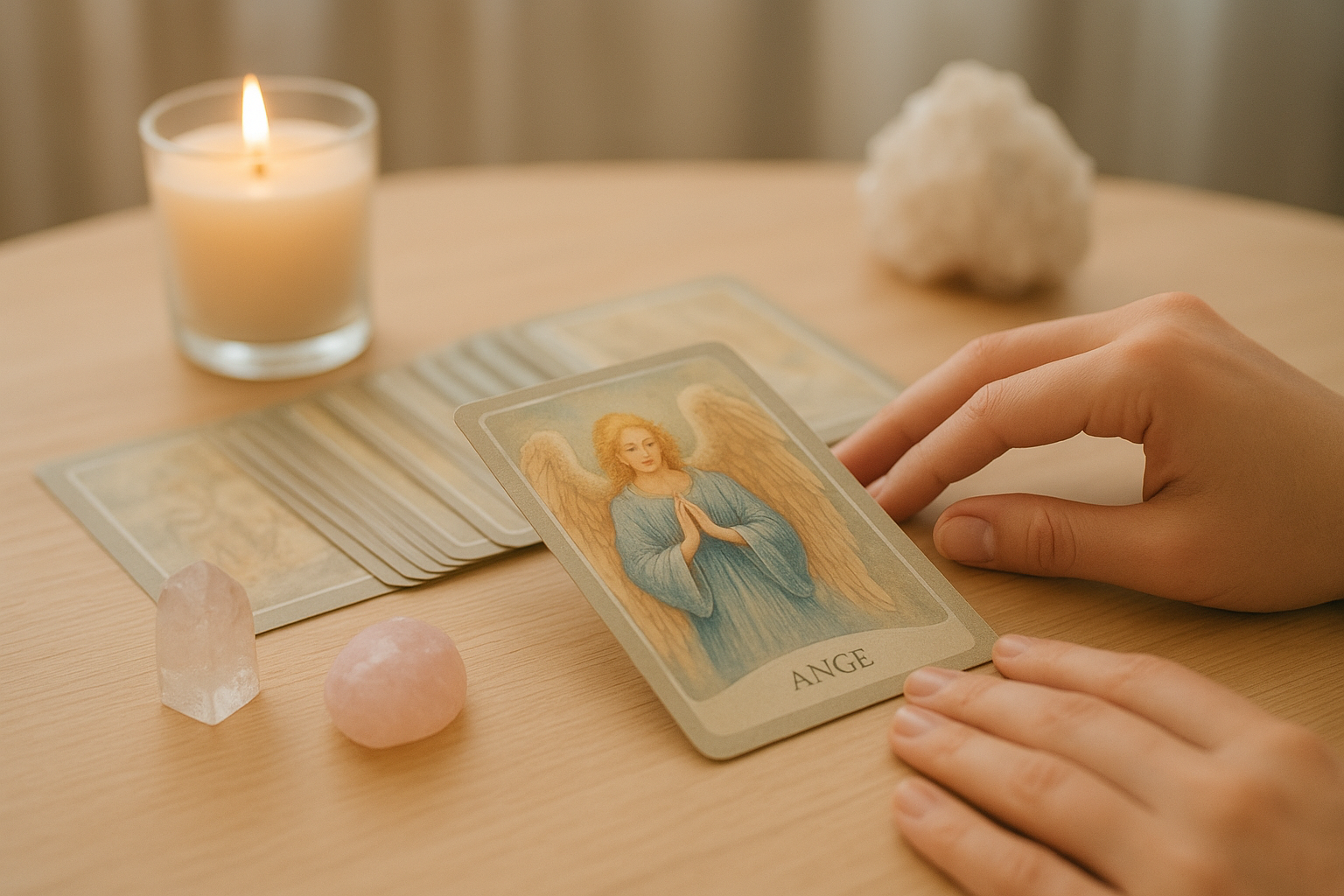 Image de couverture pour l’article "Guide complet de la carte des anges en voyance et spiritualité"