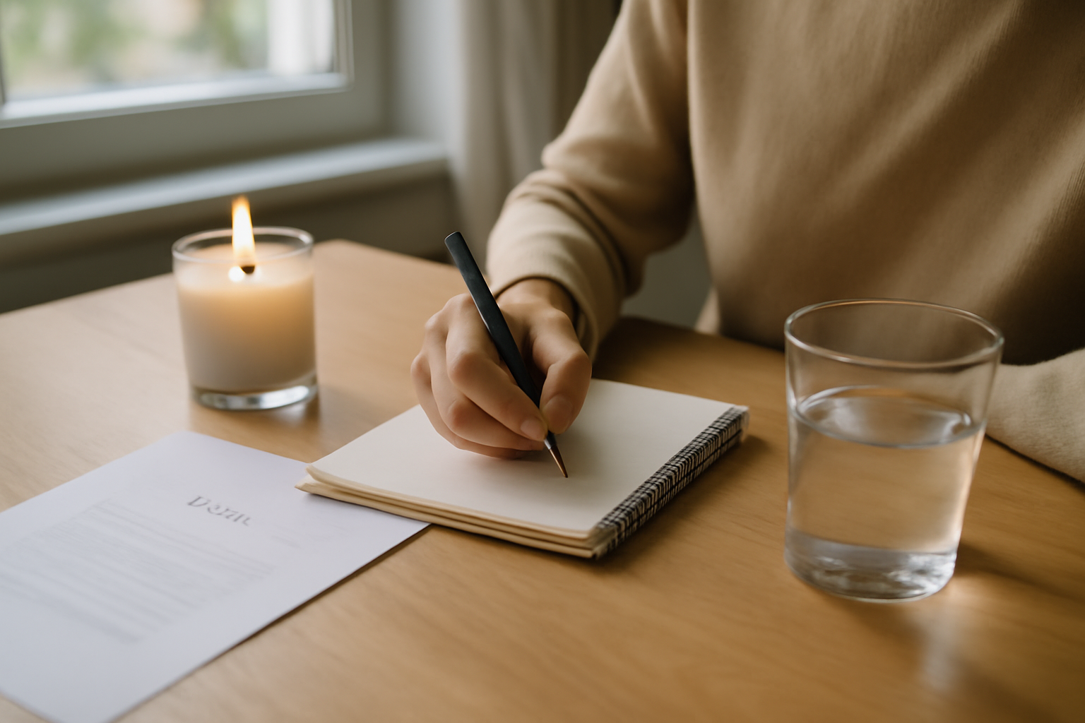 numérologie chemin de vie serelaxer : calcul sur une table avec date de naissance et carnet de détente
