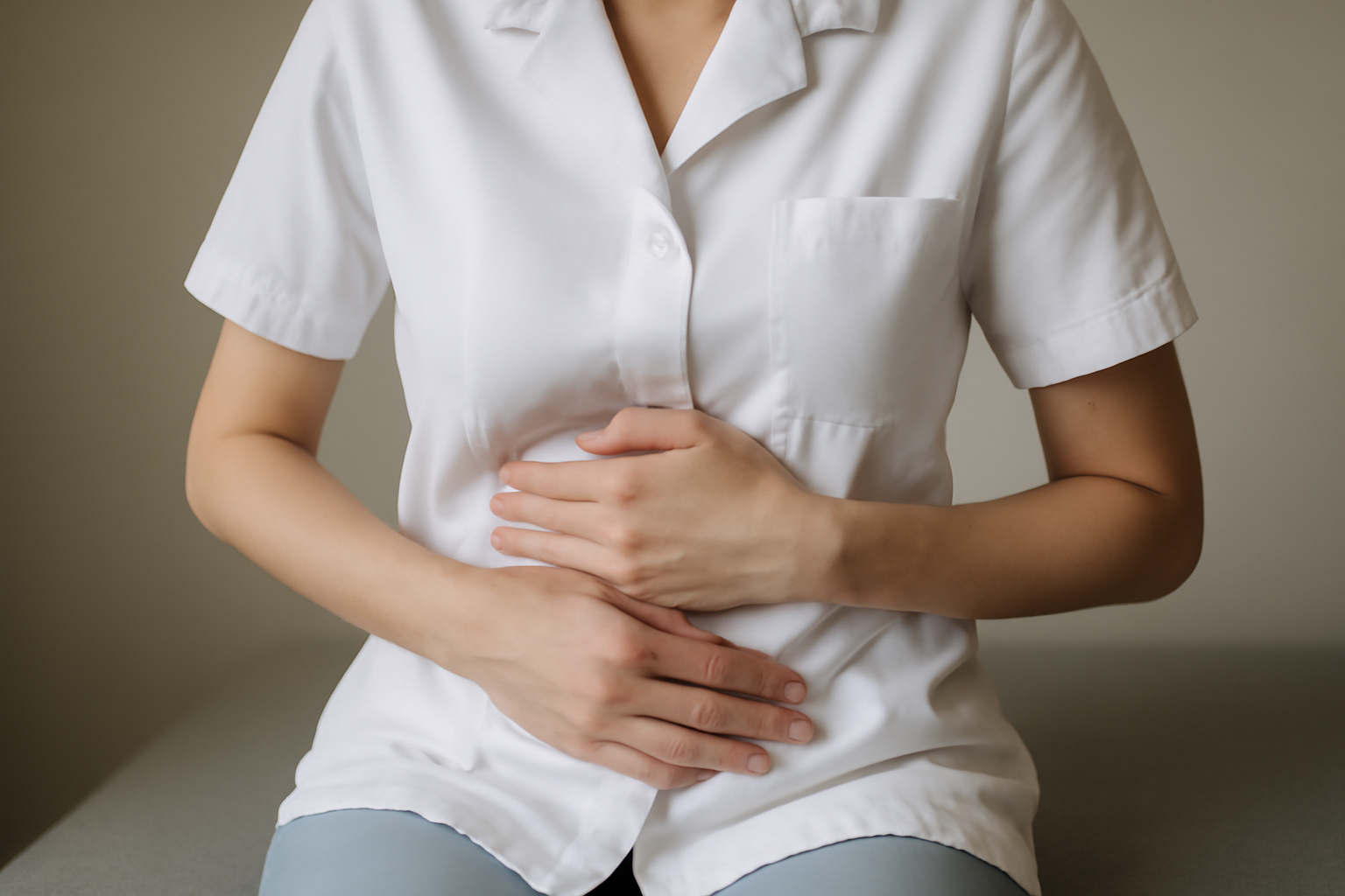 plexus solaire : localisation sous le diaphragme, vue réaliste du haut de l’abdomen