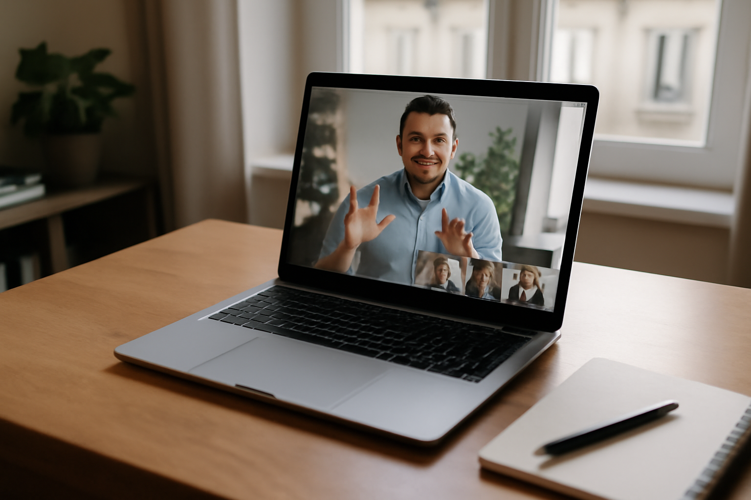 Formation confiance en soi en ligne : visioconférence avec exercice de rôle sur écran